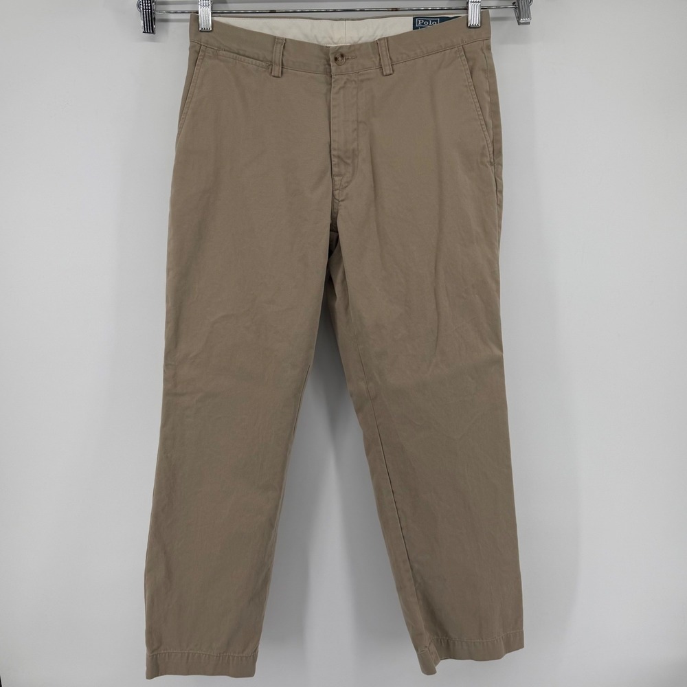 Polo Ralph Lauren Chinos Mens 33x30 Tan Classic Fit Cotton Twill Khaki Pants